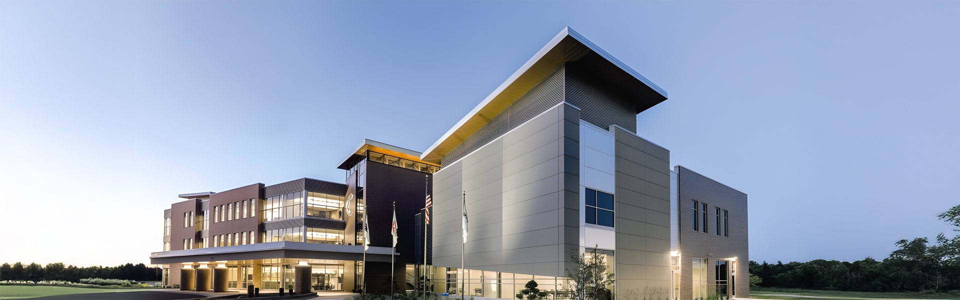 Contemporary Commercial Building with Modern Metal Facade